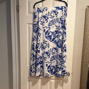 Blue and White Floral Women's two piece outfit